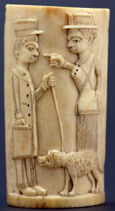 Plaque with figures of missionaries, Congo by African